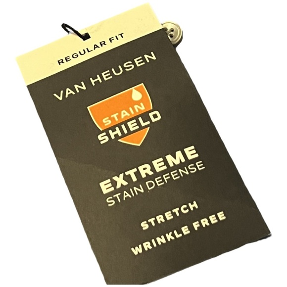 Van Heusen Blue and White Checkered Dress Shirt - Picture 4 of 5